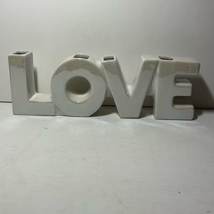 LOVE sign vase decor